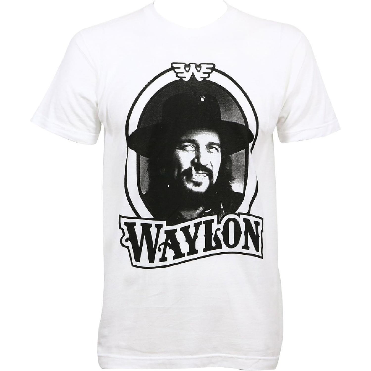 Мужская футболка Waylon Jennings  79 Tour приталенная Белая S