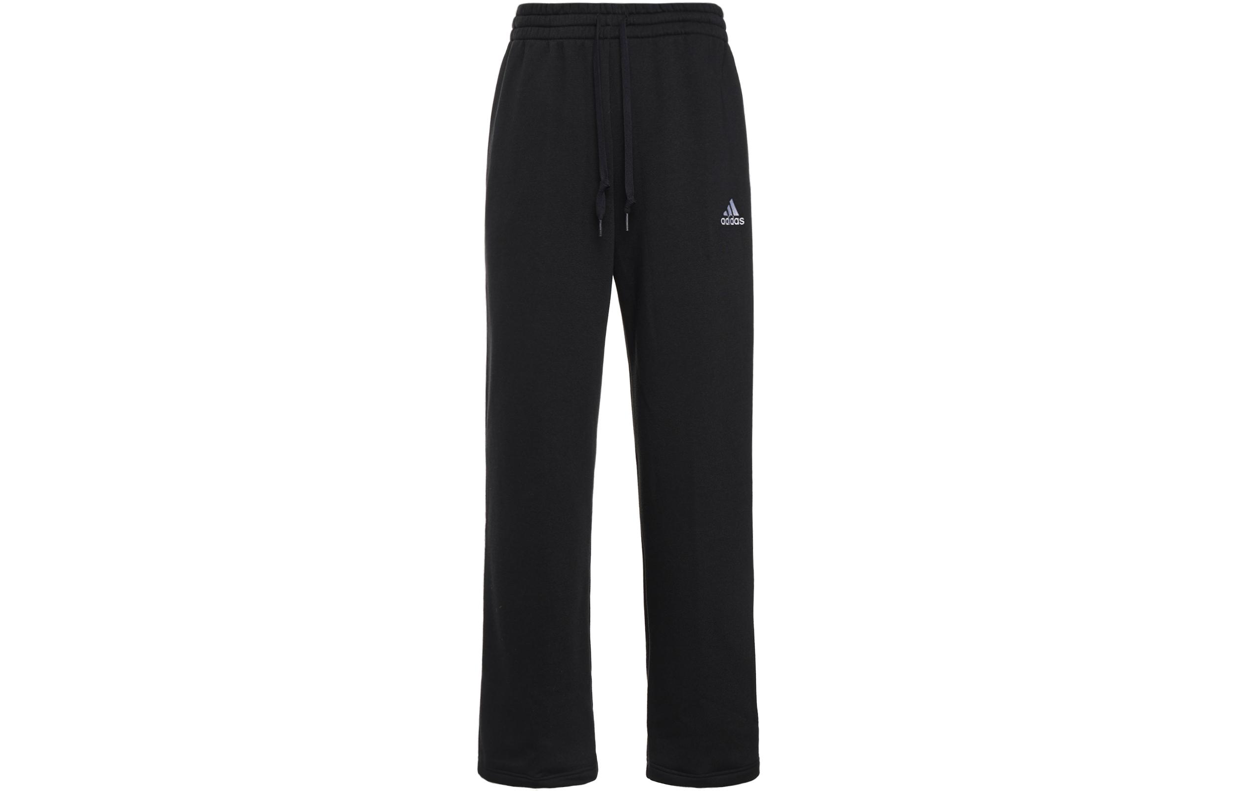 Adidas Knitted Sweatpants Men s Black Thickened Straight Fit Pants GK9366 XL