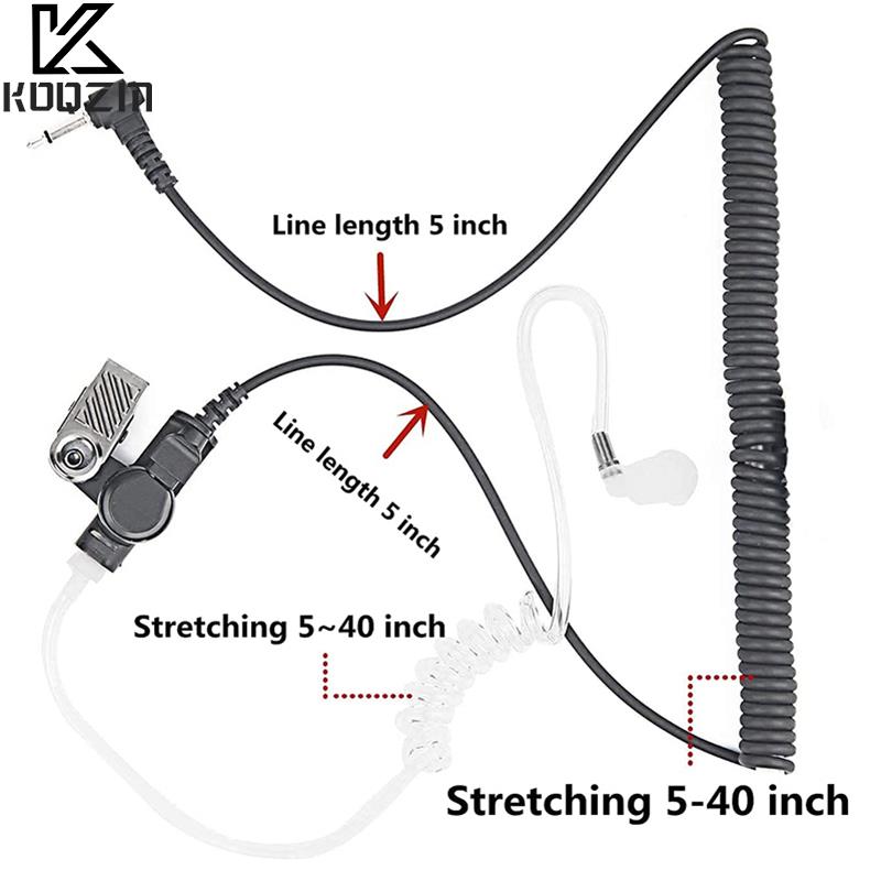 1-Pin 3,5mm Verdecktes Akustikschlauch-Ohrhörer-Headset Dichter Klang Luftschlauch-Headset Verstecktes Klangschlauch-Headset