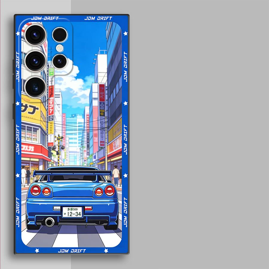 Funda Phone Cover Case for Samsung Galaxy S26 S21 FE S20 S23 S25 Ultra S24 Plus Note 20 Ultra 8 9 10 S10 S9 JDM Sport Car