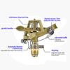 Automatic Rotating Garden Sprinkler Lawn Park Orchard Field 360 Degree Rotation Irrigation Watering Impact Ground Sprinkler