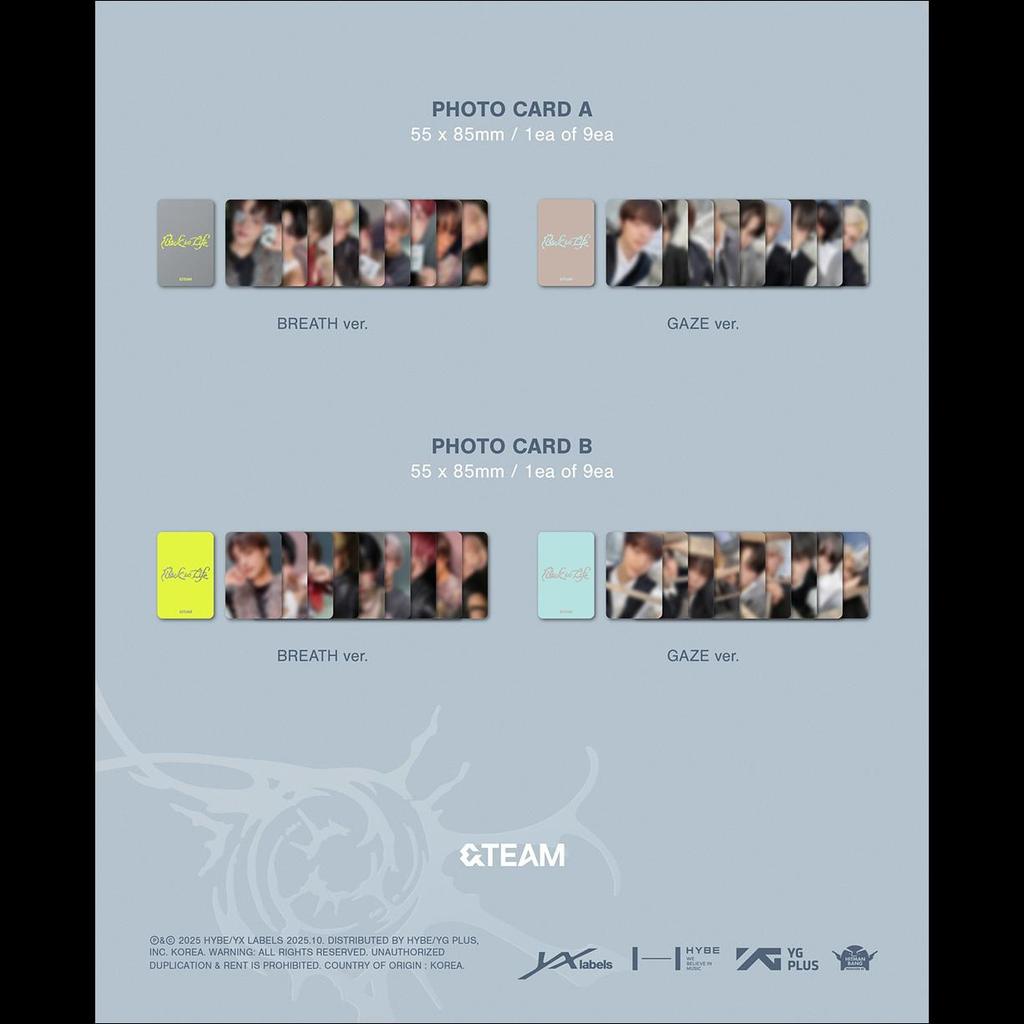 &TEAM - Back To Life (BREATH Ver. / GAZE Ver.) / KR 1st Mini Album