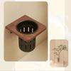 Premium Accessories High Quality Walnut Metal Toilet Brush Holder Wall Mounted No Dead Toilet Brush Storage Rack Bathroom Shelf Toilets Set