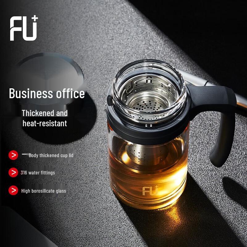 FUGUANG FU+ Classic Double-Layer Glass Office Mug