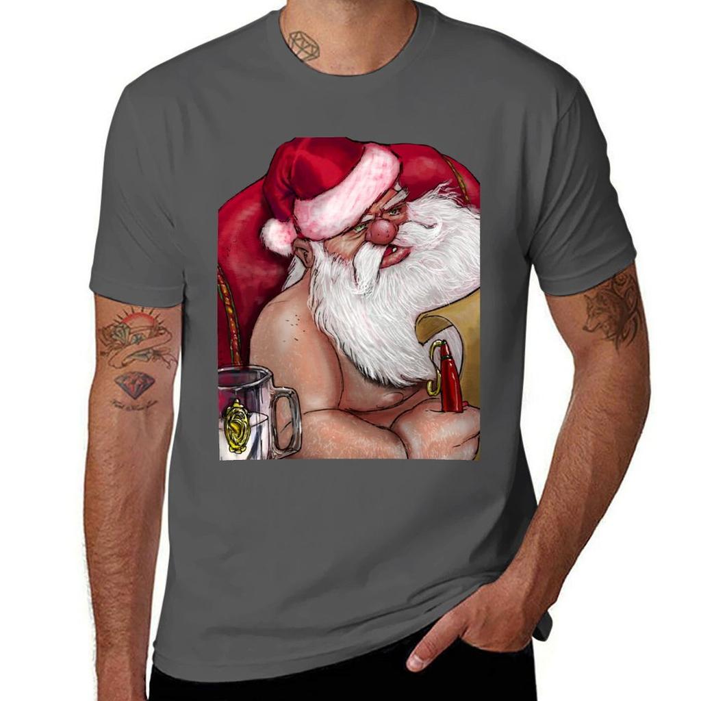 Santa and the Naughty or Nice List TShirt Plus Size Everyday Tee Shirt