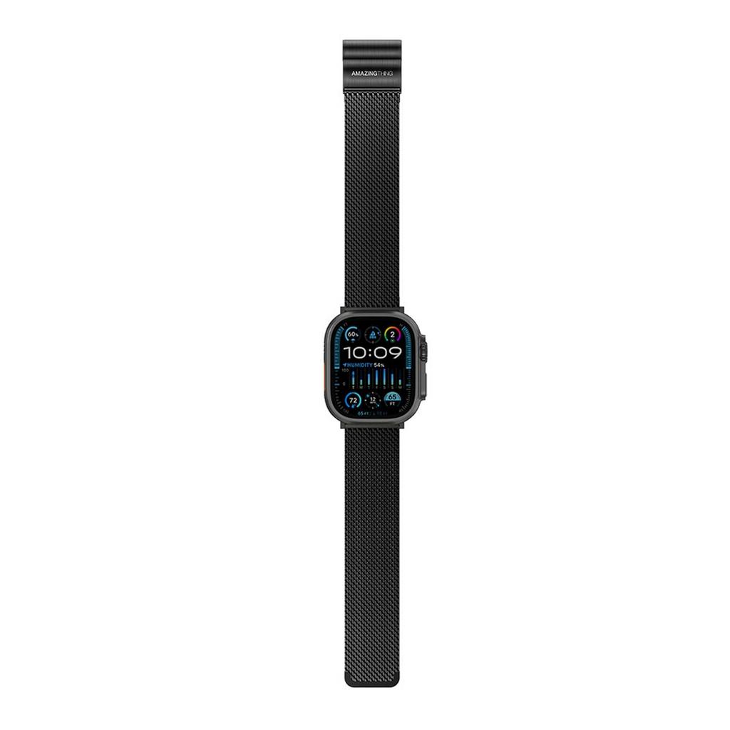 Pasek Tytanowy Na Applewatch 38/40/41/42/44/45/46/49 Mm - Czarny