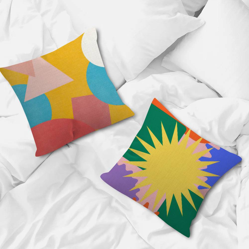 Art Abstract Geometric Personalized Picture Text Home Decorative Pillows Household Gifts 45X45Cm