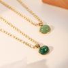 Retro Hong Kong-Inspired Exquisite Women's Bracelet: 18K Gold Titanium Steel with Zircon Square Pendant Beads.