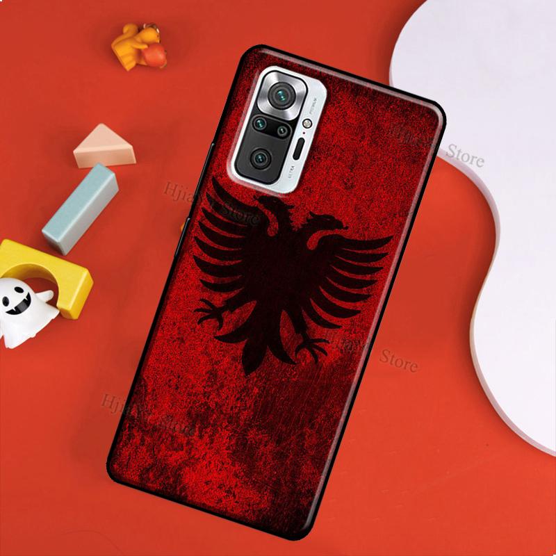 Albania Flag Case For Xiaomi Redmi 10 9 9T 9A 9C Cover Coque For Redmi Note 11 Pro 7 8 9 10 Pro 10S 11S
