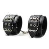 High Quality Black PU Leather Neck Collar Hand Cuffs Ankle Cuffs Sex Toys For Couples Slave Bondage   Restraints Kit