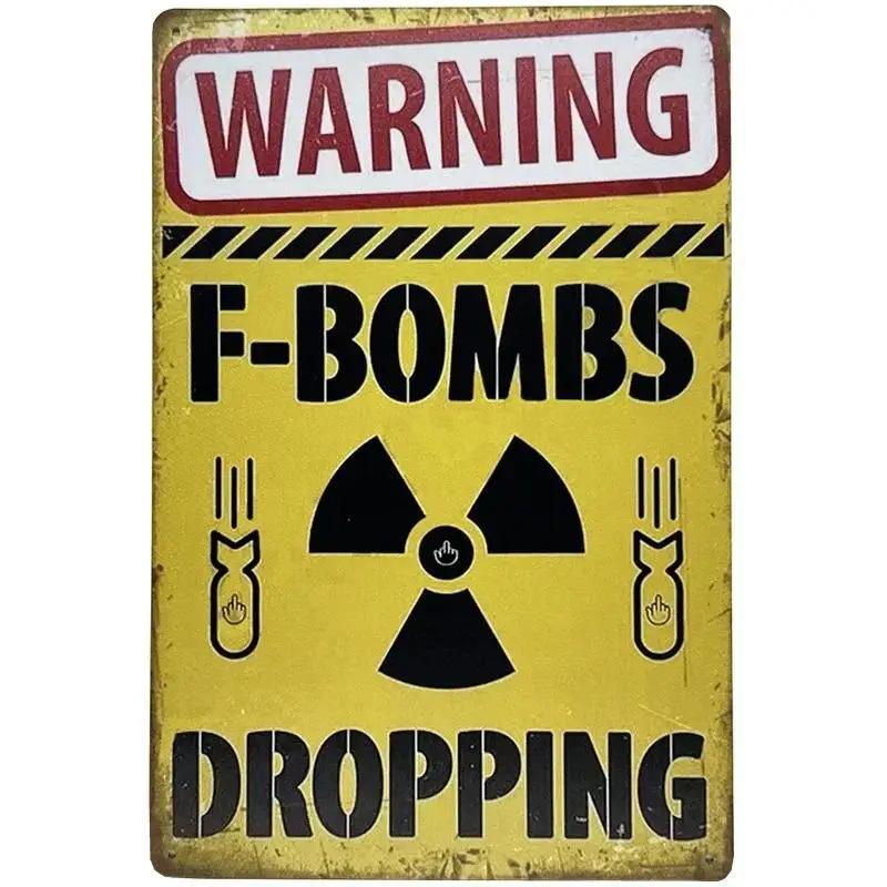 Vintage Shabby Chic Kein Unbefugtes Metalls Child Retro Garage Gefahr Warn Plakette Für Wand Dekoration