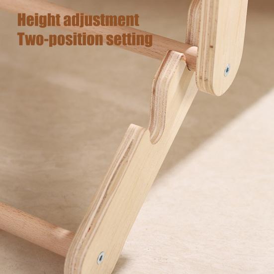 Wooden Pet Stairs Ramp Cats Convertible Slope Scratching Board Foldable Non-Slip 3 Steps Portable Pet Ladder for Senior Dogs Cats Injured Pets