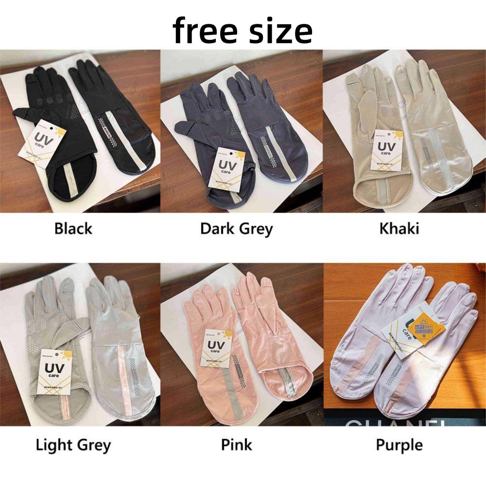 Multicolor Sun-Protection Gloves Ice Silk Driving Gloves Anti-UV Sunscreen Sleeves  Outdoor Sport
