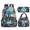 Fun Six Seven Print 3Pcs/Set Backpack Teen Boy Girl Back To School Schoolbag 67 Italian Brainrot Lunch Bag Rucksack Pencil Case
