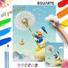 Donald Duck Dandelion Digital Oil Painting Art Kit Handmade Coloring Painting Home Decor
