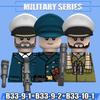 WW2 Military Navy Soldier Figures Building Blocks Leader Army Warrior Boat Commander Artillery Accessories Gun Bricks Toys Gifts