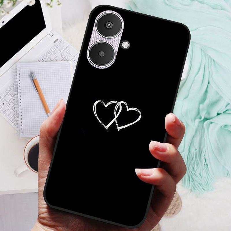 For Xiaomi Redmi 13C 5G Case Black Silicone Bumper Wolf Lions Soft TPU Covers for Xiaomi Redmi 13C 5G Funda Coque Protective