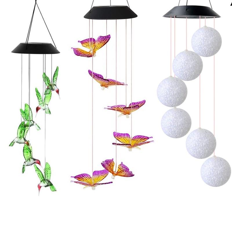 Colorful Solar-powered Wind Chime Lights For Magical Garden Atmosphere