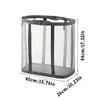 1pc Foldable Mesh Laundry Basket with Handle Breathable Folding Portable Dirty Clothes Organizer Bags Large Capacity Storage Bag