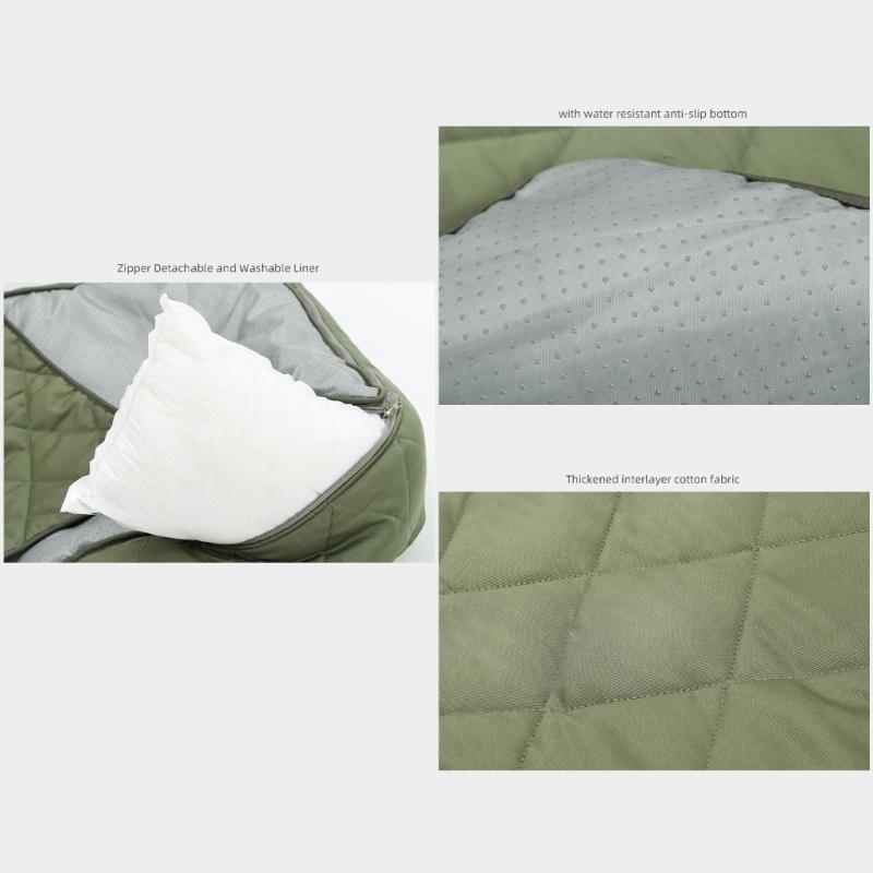 Comfortable Dog Couch Bed with Detachable Liners Removable Cover Headrest Dog Sofa Bed NonSlip Dog Bedding of All Season