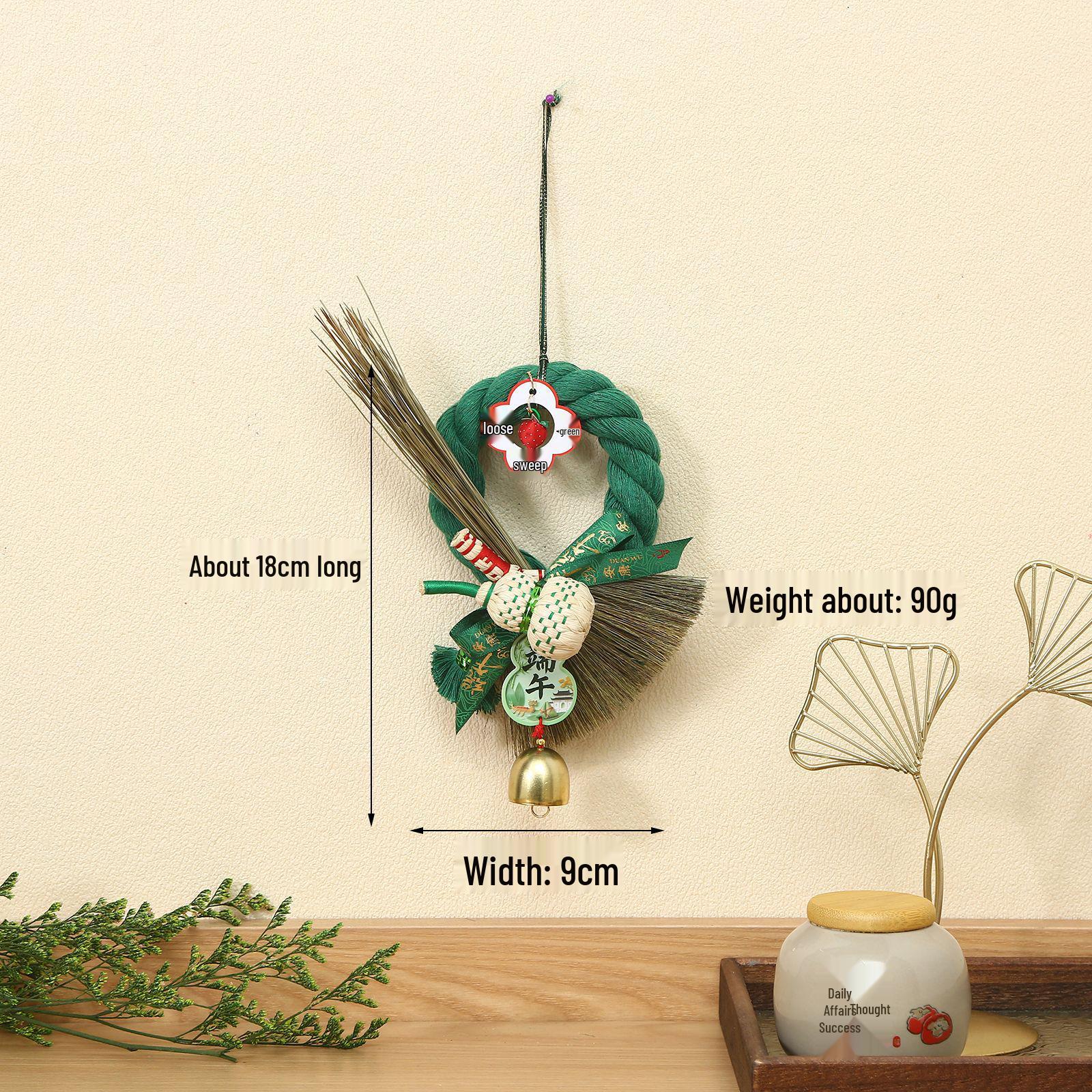 2026 Dragon Boat Festival Wanzi Knot Pendant – Creative Broom Ornament for Housewarming and Entry Decor