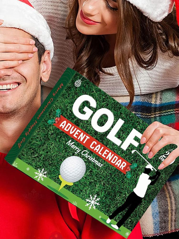 Weihnachts-Countdown-Kalender Weihnachts-Kalender 2026 Golf 24 Fächer Zubehör-Set Golf-Thema für Männer Frauen Jungen Mädchen