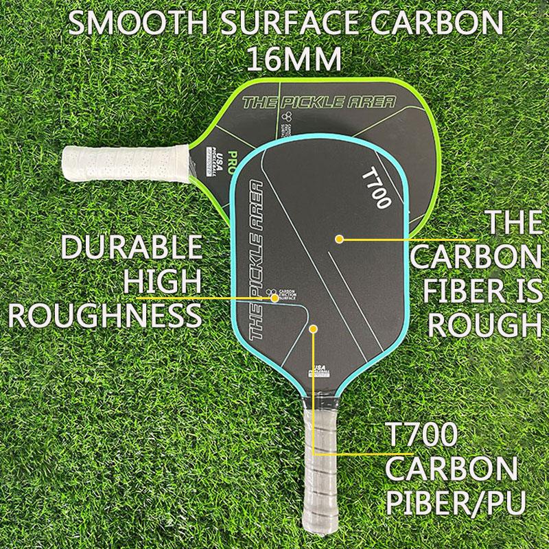 LEATOU Carbon Fiber Pickleball Paddles 16MM Carbon Fiber T700 Pickleball Paddle with 2PC Pickle Ball USAPA Approved