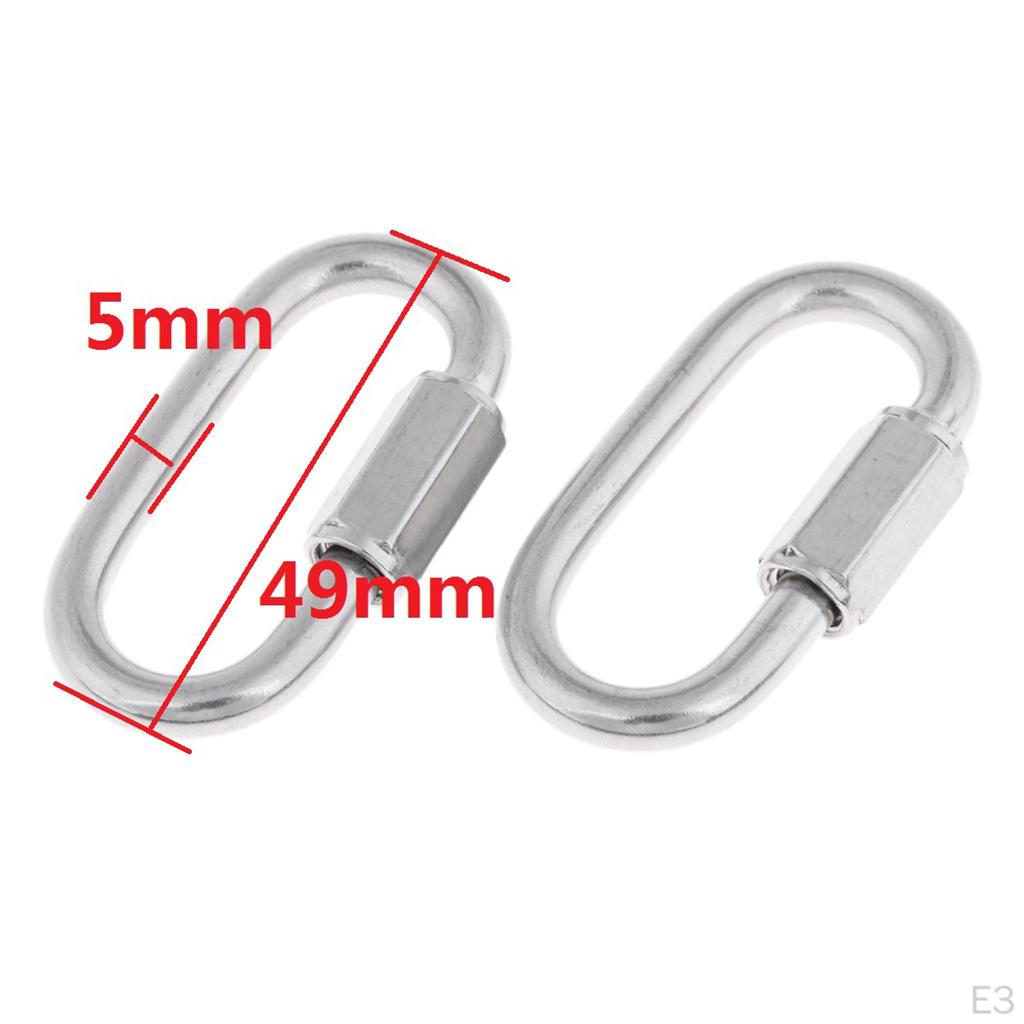 2 Pieces Scuba Diving Dive 316 Stainless Steel Snap Carabiner Hook Connector Gear Accessories -