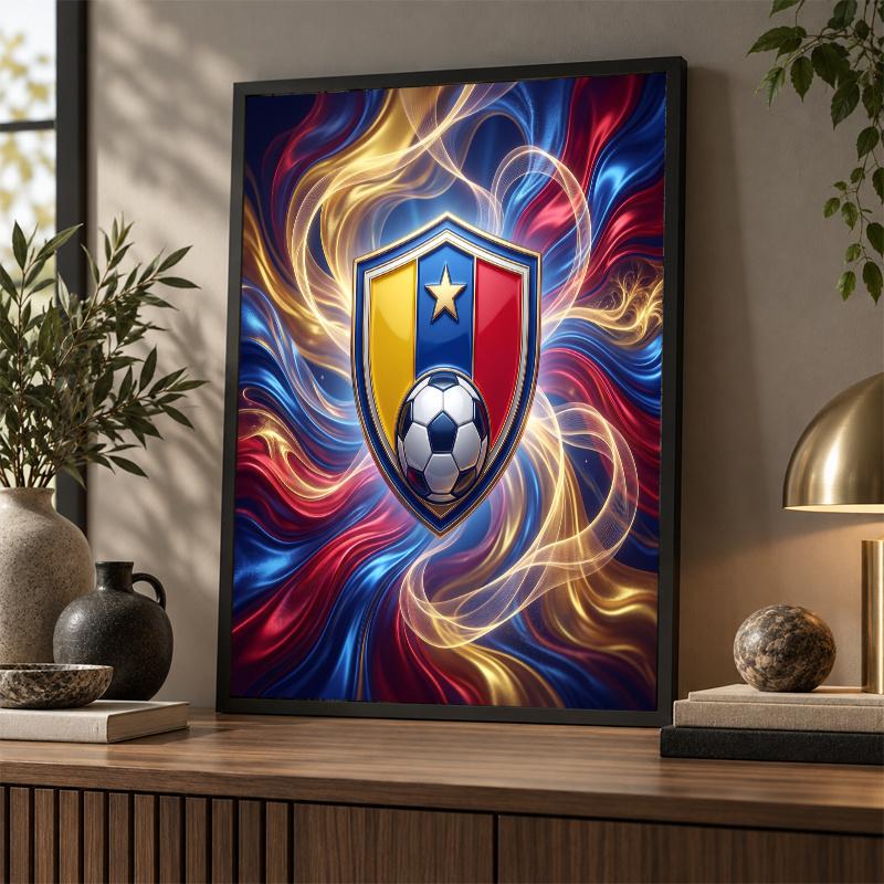 Colombia Football Diamond Painting Kit 5D Full Drill DIY Diamond Mosaic Wall Art Home Decor