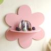 Flower Shaped Decorative Stand Fashionable Wall Shelf Wood Jewelry Display Storage Rack Floating Shelves for Living Room