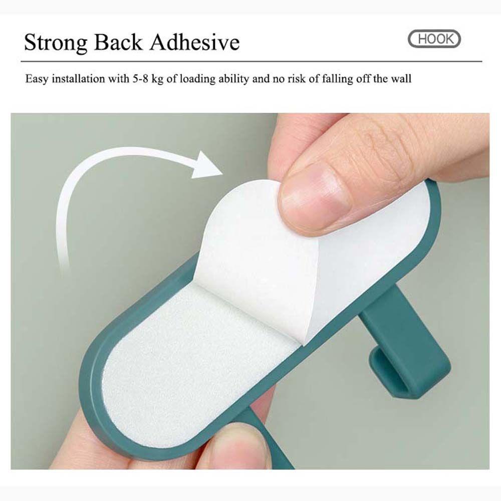 Bathroom Wood Towel Self Adhesive Toliet Wall Mounted Wall Hook Hanger Key Holder Storage Rack