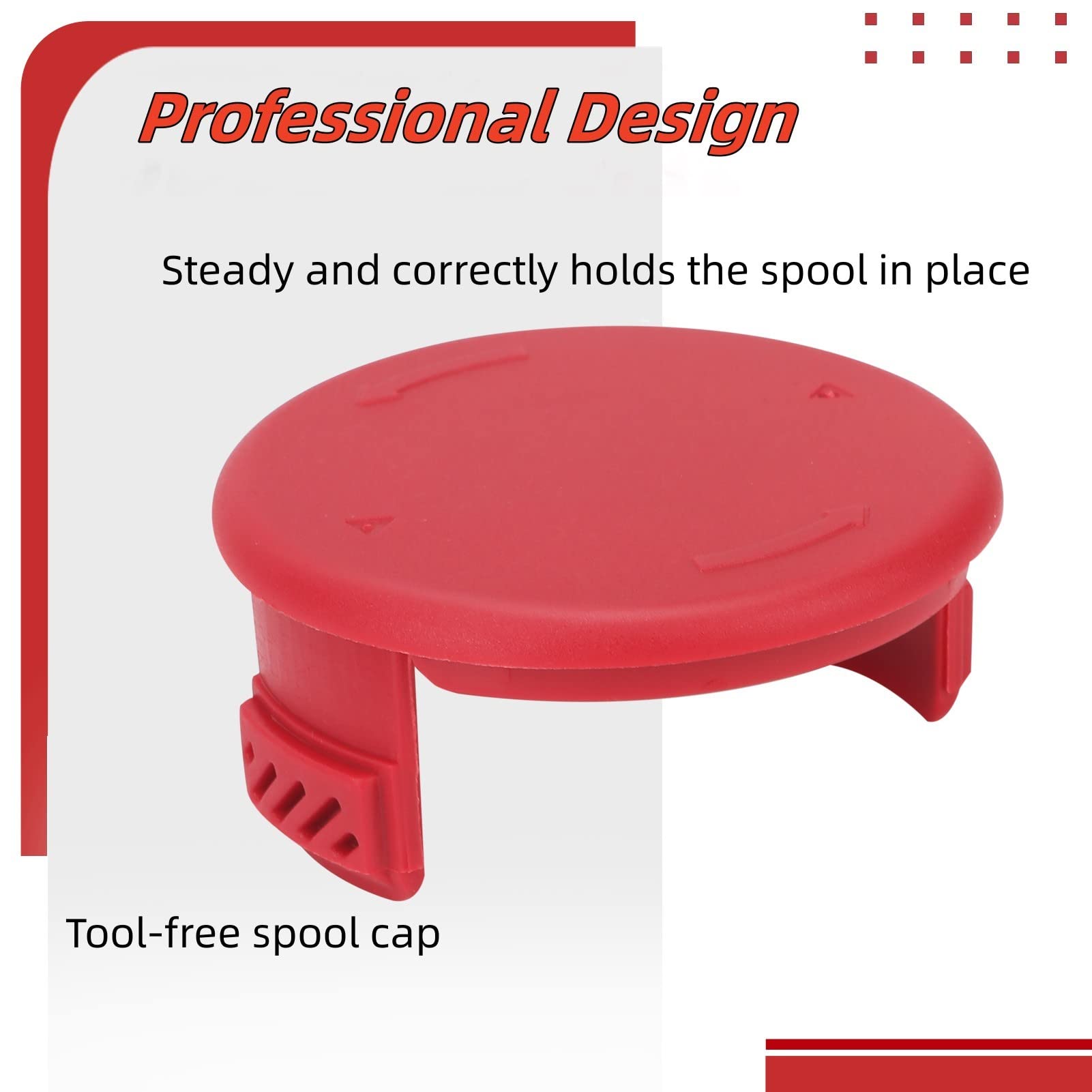 

4Pcs Spool Cap for Toro Lawn Mower Replacement ABS Spool Cover,125-8252 Type A