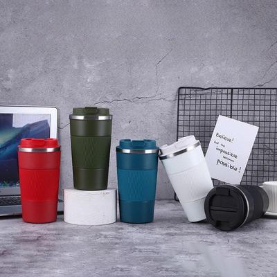 Taza Termo Inteligente para Café con Funda de Silicona Antideslizante - Acero Inoxidable, Apto para Coche