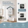 Timed Alarm Cuckoo Wall Clock Battery Powered Decorative Wall Clock Bird House Clock  Bedroom Decor