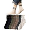 Tersila Mens Socks Antibacterial Deodorant Cotton 7 Pair Set 24-28cm Sports Medium Thickness Moisture Absorbing Colorful Breathable Insulation Outdoor