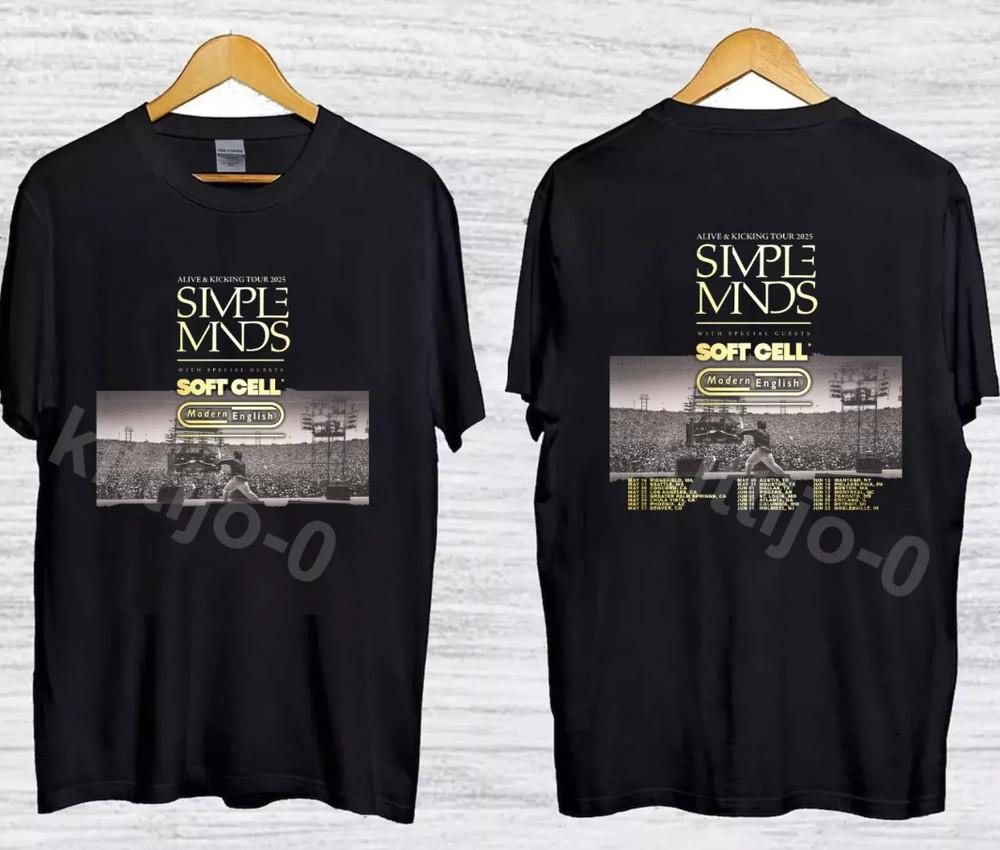 Simple Minds Bring Alive amp; Kicking Tour 2025 Tshirt size S5XL Unisex T-Shirt XXL