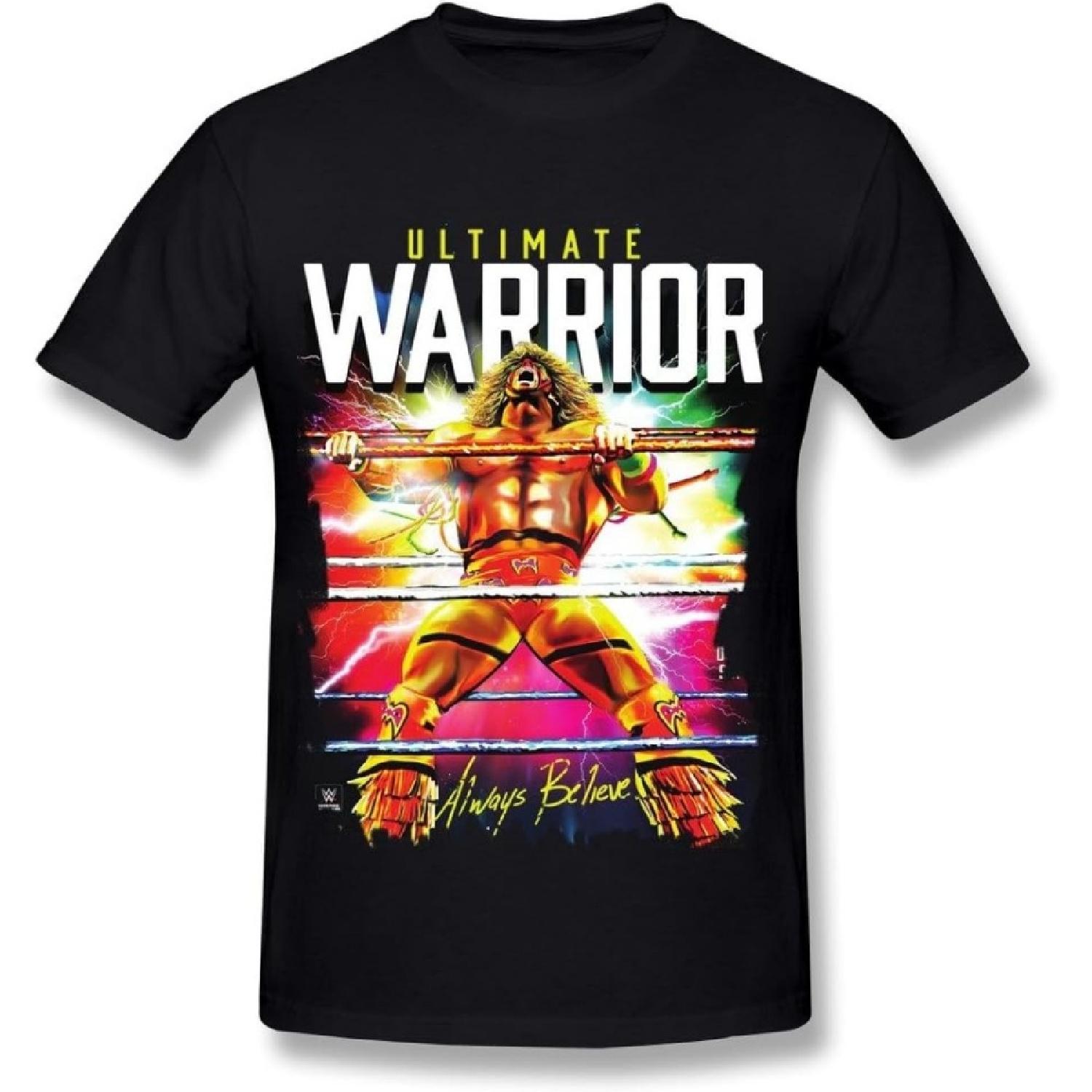 LUYI Men s Ultimate Warrior Always Believe Tshirts S чёрный