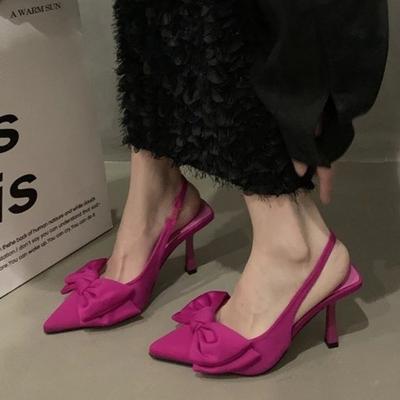 Fashion Sexy Butterfly Women Shoes Bowknot Pumps Pointed Toe High Heels Women Elegant Sandals Shallow Mouth Stiletto Zapatos De Mujer