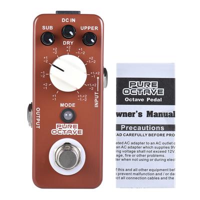 MOOER PURE OCTAVE Mini Octave Pedał efektów gitarowych 11 trybów oktawy True Bypass Full Metal Shell