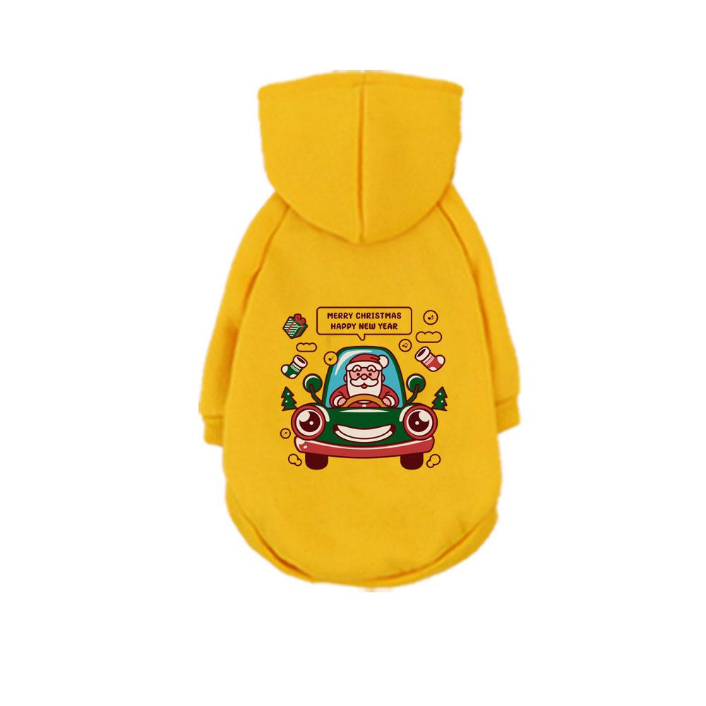 Christmas Pet Hoodie Winter Autumn Cat & Dog Christmas Print Pattern Hooded Hoodie, Festive Style Party Outfits