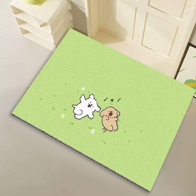 

Милый мультяшный анимационный простой коврик для пола у входной двери, шелковый круг, можно разрезать на коврик для ног у входной двери, квадратный коврик можно 40 * 60cm silk ring