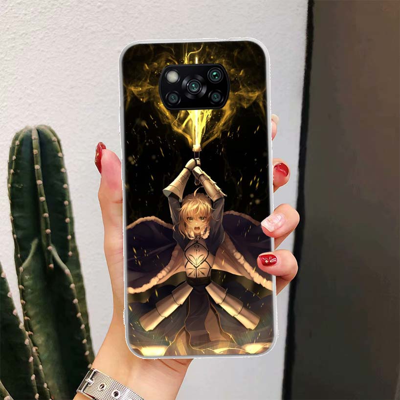 Fate Zero Stay Night Saber For Xiaomi Poco X6 X3 Nfc X5 X4 F6 F5 Pro Phone Case F4 Gt F3 F2 F1 M5S M4 M3 M2 5G Fundas Coque X3 N