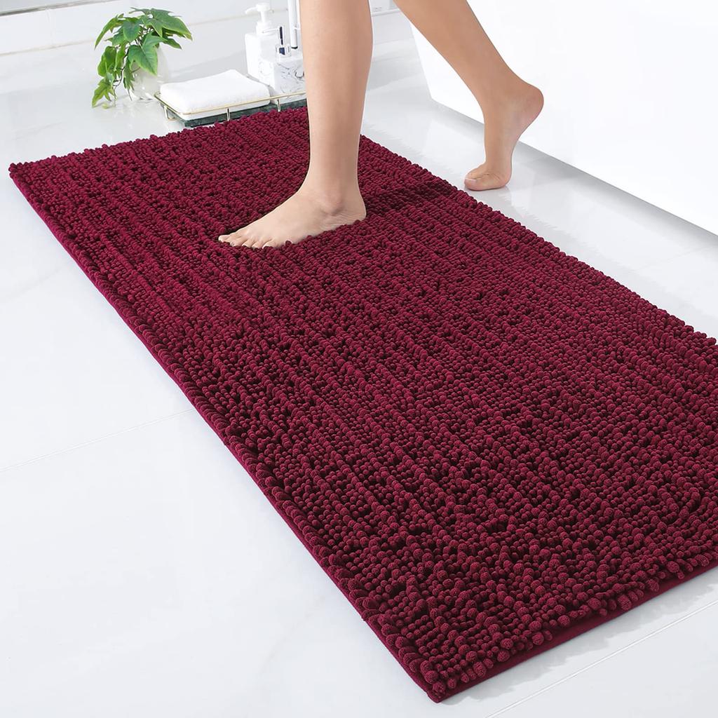 Kitinjoy Chenille Badezimmermatten Extra Dick Saugfähig Rutschfest Badeteppiche Maschinenwäsche Plüsch Teppich Wohnzimmer Luxus Bodenmatten