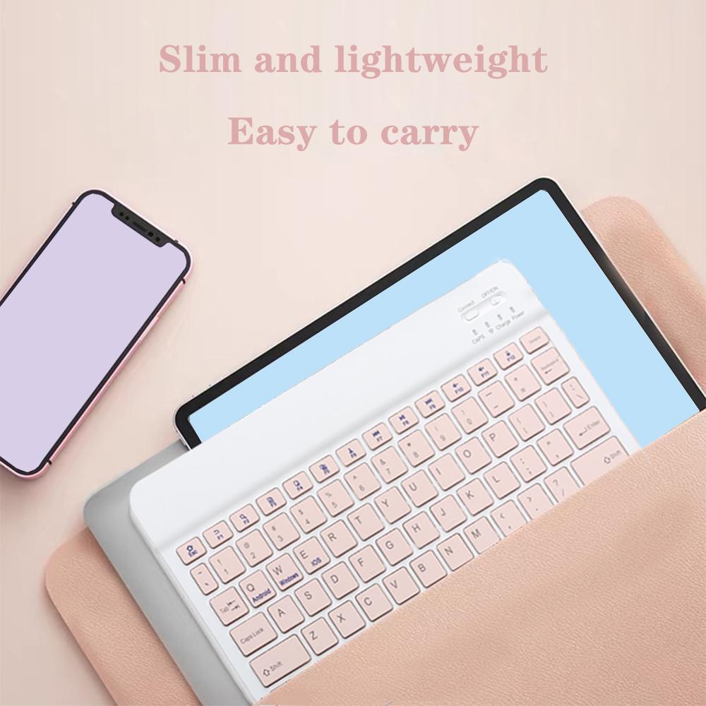 Ultra-Slim Bluetooth-Compatible Keyboard Portable Mini Wireless Keyboard Rechargeable for iPad Tablet Phone iOS Android Windows