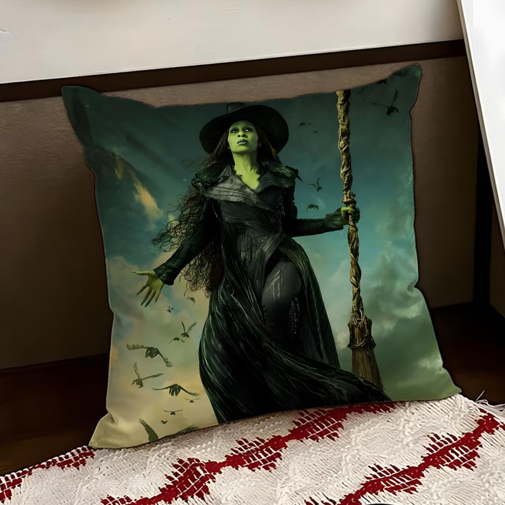 Movie WWicked Cushion Cover Reversible Soft Durable Pillow Cover Home  Car MultiScene Use for Daily Comfort