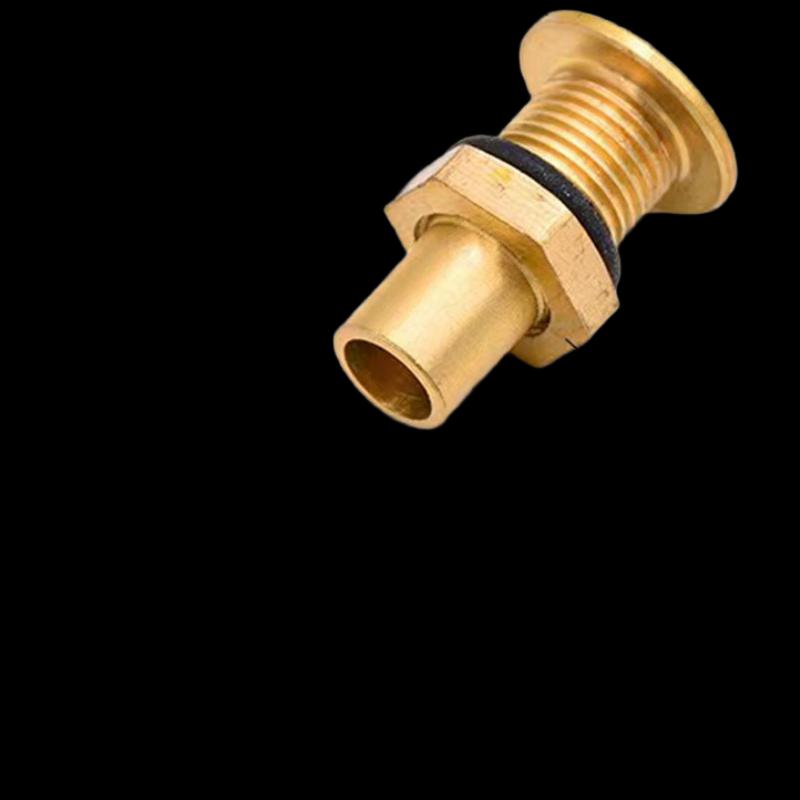 Gongfu Tea Tray Brass T-Shaped Drainage Connector, 8mm (4-Pack)