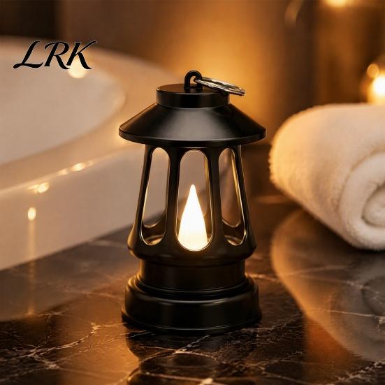 Thoughtful Birthday Gift for Colleagues Retro LED Lantern, Realistic Flame Decorative Table Lamp, Lantern Night Light Hanging Bedroom Garden