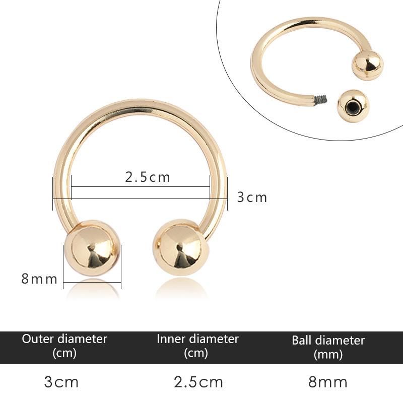 15-60Mm Metallringspenner Hette Bikini Dekorativ Lås Kobling Skruekrok DIY Klær Sytilbehør