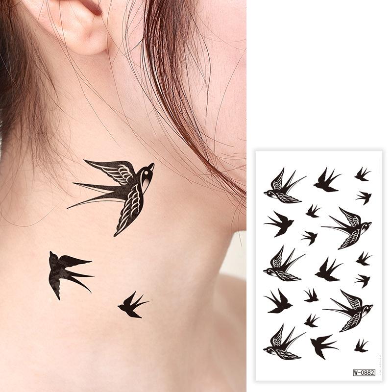 Pegatina de Tatuaje de Dibujos Animados Impermeable Simple Alfanumérica Tatuaje Temporal Desechable