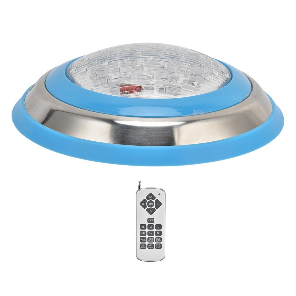 LED Simming Pool Light Underwater Light AC12V RGB HighPower 18Key Remote Control Submersible Light(54W 5400LM )